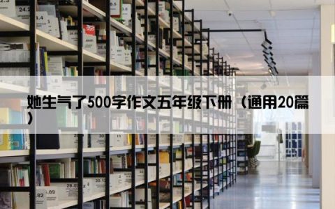 她生气了500字作文五年级下册（通用20篇）