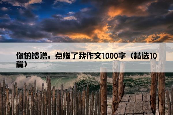 你的馈赠，点燃了我作文1000字（精选10篇）