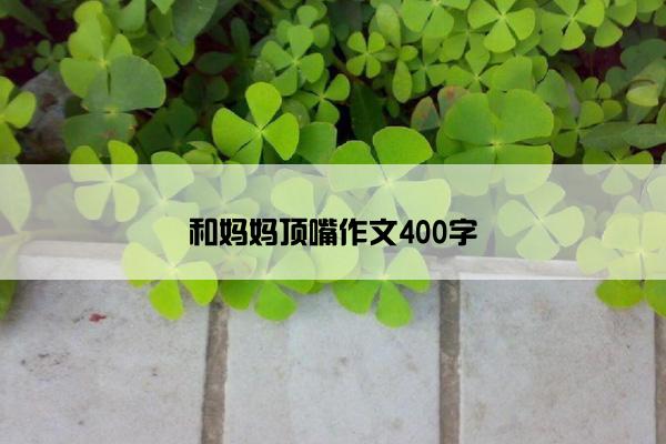 和妈妈顶嘴作文400字