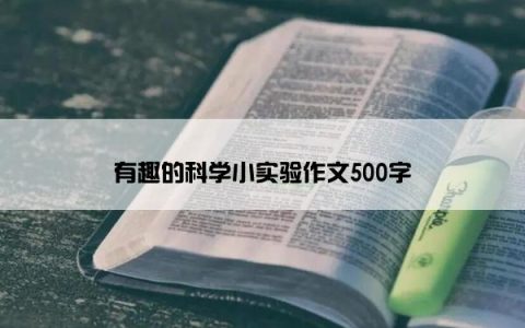 有趣的科学小实验作文500字