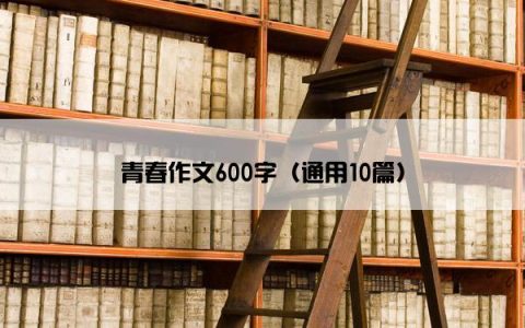青春作文600字（通用10篇）