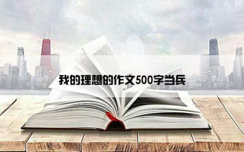 我的理想的作文500字当兵