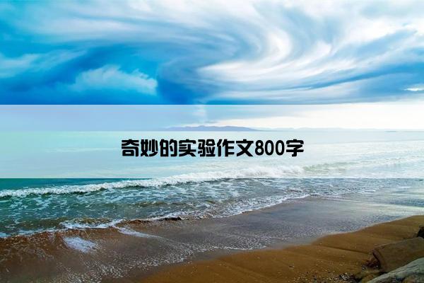 奇妙的实验作文800字