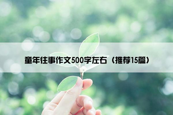 童年往事作文500字左右（推荐15篇）