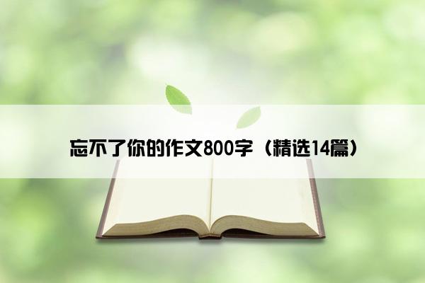 忘不了你的作文800字（精选14篇）