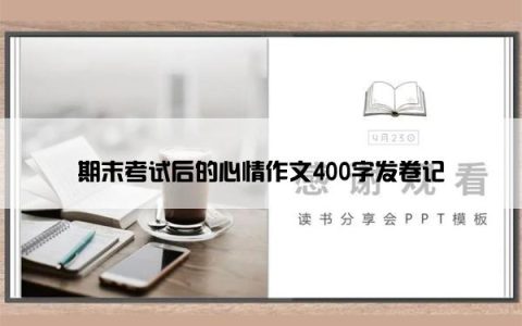 期末考试后的心情作文400字发卷记