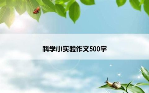 科学小实验作文500字