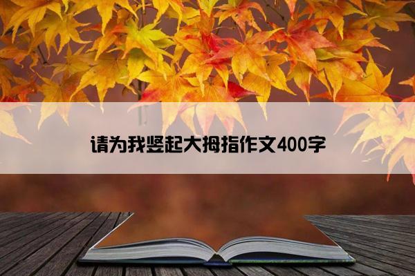 请为我竖起大拇指作文400字