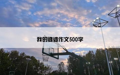 我的婆婆作文500字