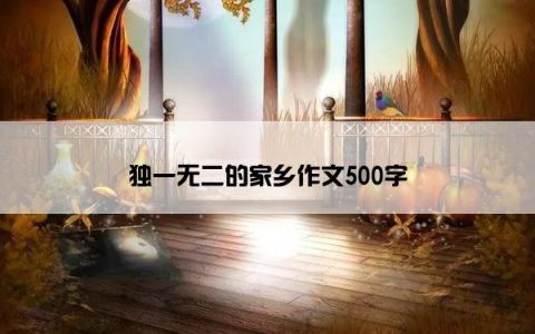 独一无二的家乡作文500字