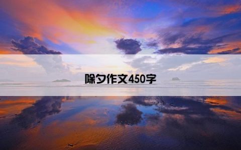 除夕作文450字