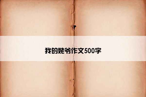 我的姥爷作文500字