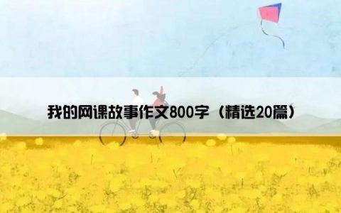 我的网课故事作文800字（精选20篇）