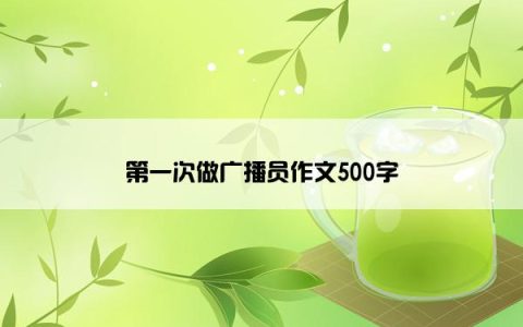 第一次做广播员作文500字
