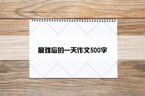 最难忘的一天作文500字