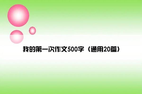 我的第一次作文500字（通用20篇）