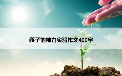 筷子的神力实验作文400字