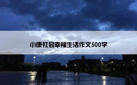 小康社会幸福生活作文500字