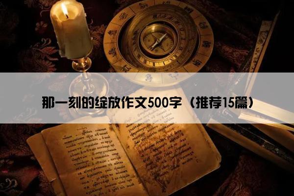 那一刻的绽放作文500字（推荐15篇）