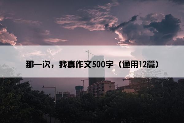 那一次，我真作文500字（通用12篇）