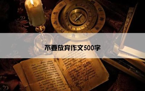 不要放弃作文500字