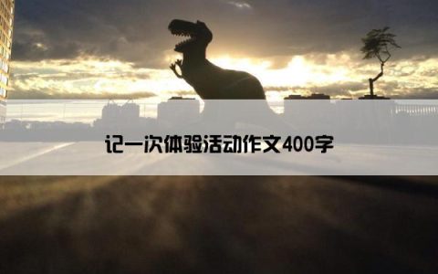 记一次体验活动作文400字