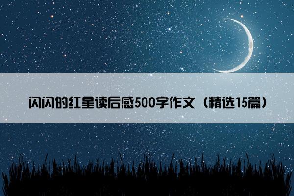 闪闪的红星读后感500字作文（精选15篇）