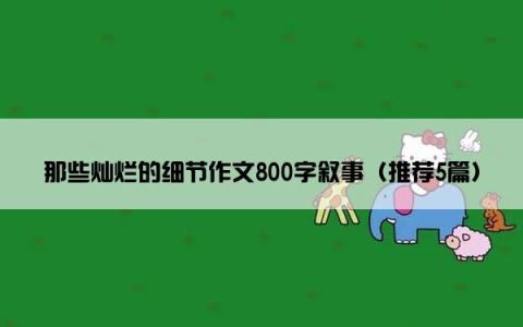 那些灿烂的细节作文800字叙事（推荐5篇）
