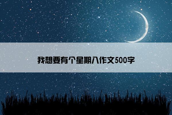 我想要有个星期八作文500字