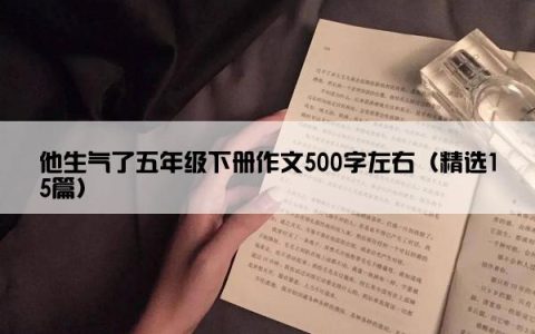 他生气了五年级下册作文500字左右（精选15篇）