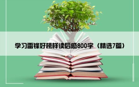 学习雷锋好榜样读后感800字（精选7篇）