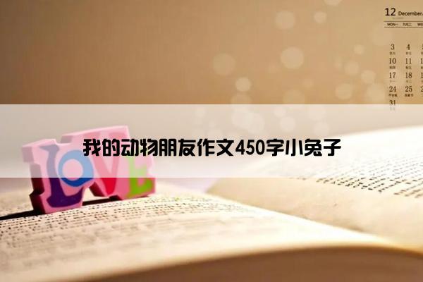 我的动物朋友作文450字小兔子