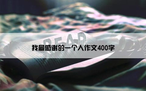 我最感谢的一个人作文400字