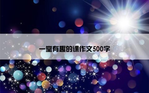 一堂有趣的课作文500字