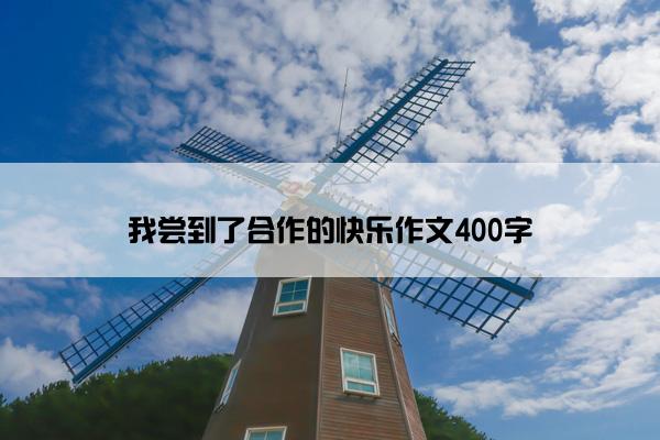 我尝到了合作的快乐作文400字