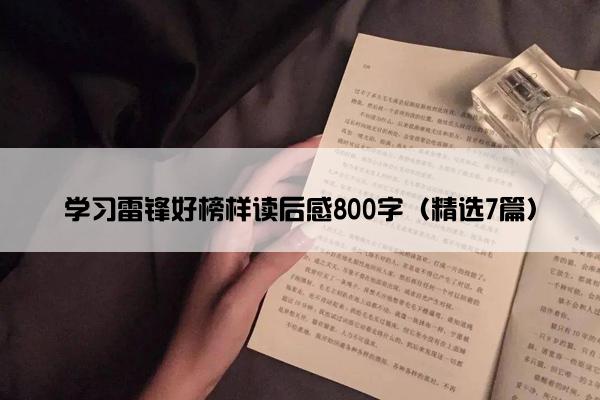 学习雷锋好榜样读后感800字（精选7篇）