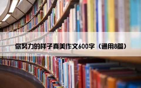 你努力的样子真美作文600字（通用8篇）
