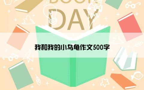 我和我的小乌龟作文500字