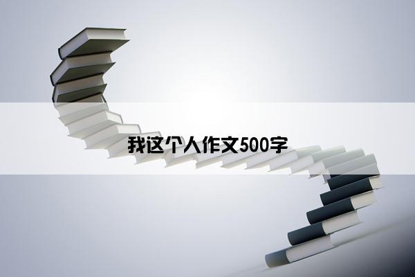 我这个人作文500字