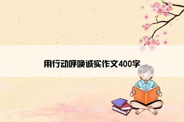 用行动呼唤诚实作文400字