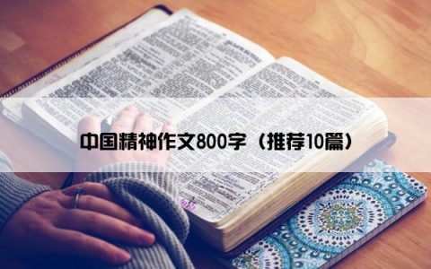 中国精神作文800字（推荐10篇）