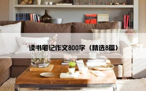 读书笔记作文800字（精选8篇）