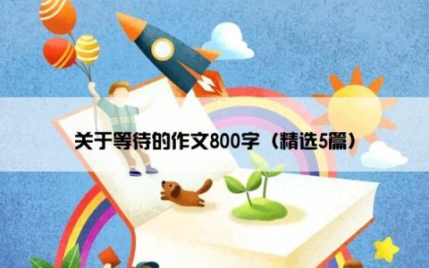 关于等待的作文800字（精选5篇）