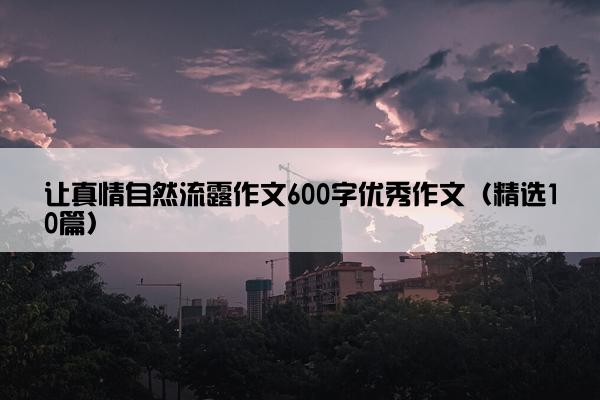 让真情自然流露作文600字优秀作文（精选10篇）