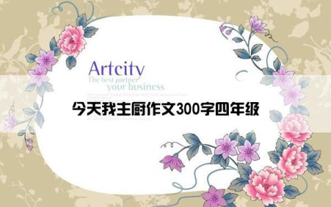 今天我主厨作文300字四年级