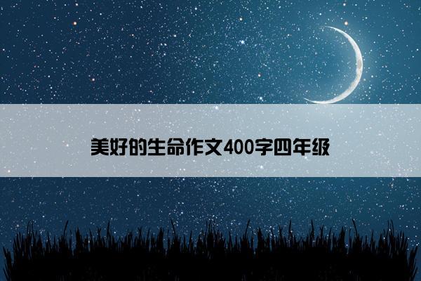 美好的生命作文400字四年级