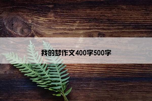 我的梦作文400字500字