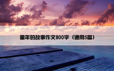 童年的故事作文800字（通用5篇）