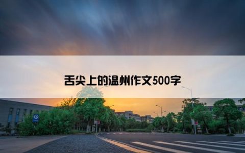 舌尖上的温州作文500字