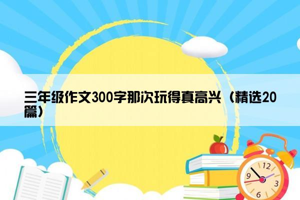 三年级作文300字那次玩得真高兴（精选20篇）